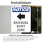 Signmission Entering Quiet Zone Sign With Symbol, 5 in W x Rectangle, Vinyl Decal OS-2PACK-NS-D-57-V-12095 - alternate 5
